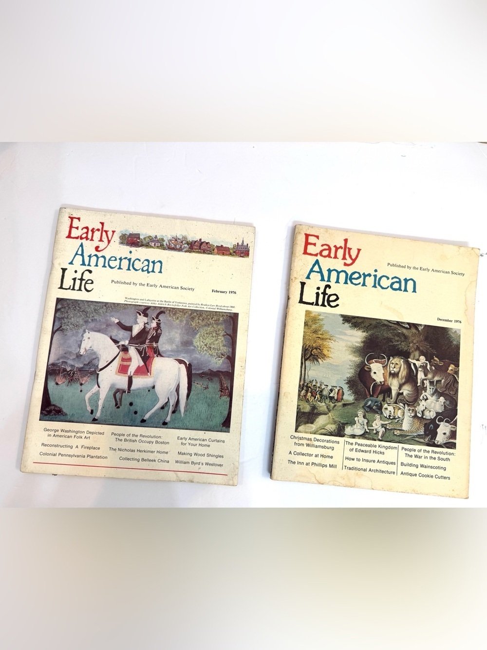 2 VTG ‘70s Early American Life Magazines February and December 1976 Country